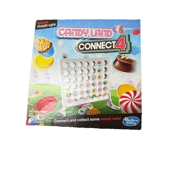 Game Mashups Candy Land Connect 4 Board Game Family Kid Game Hasbro Gaming - Picture 1 of 6